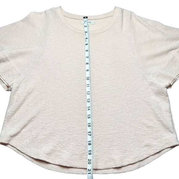 Madewell | Women | Ingrid Dolman Blush Pink Flutter Short Sleeve Top | Small - Picture 6 of 11